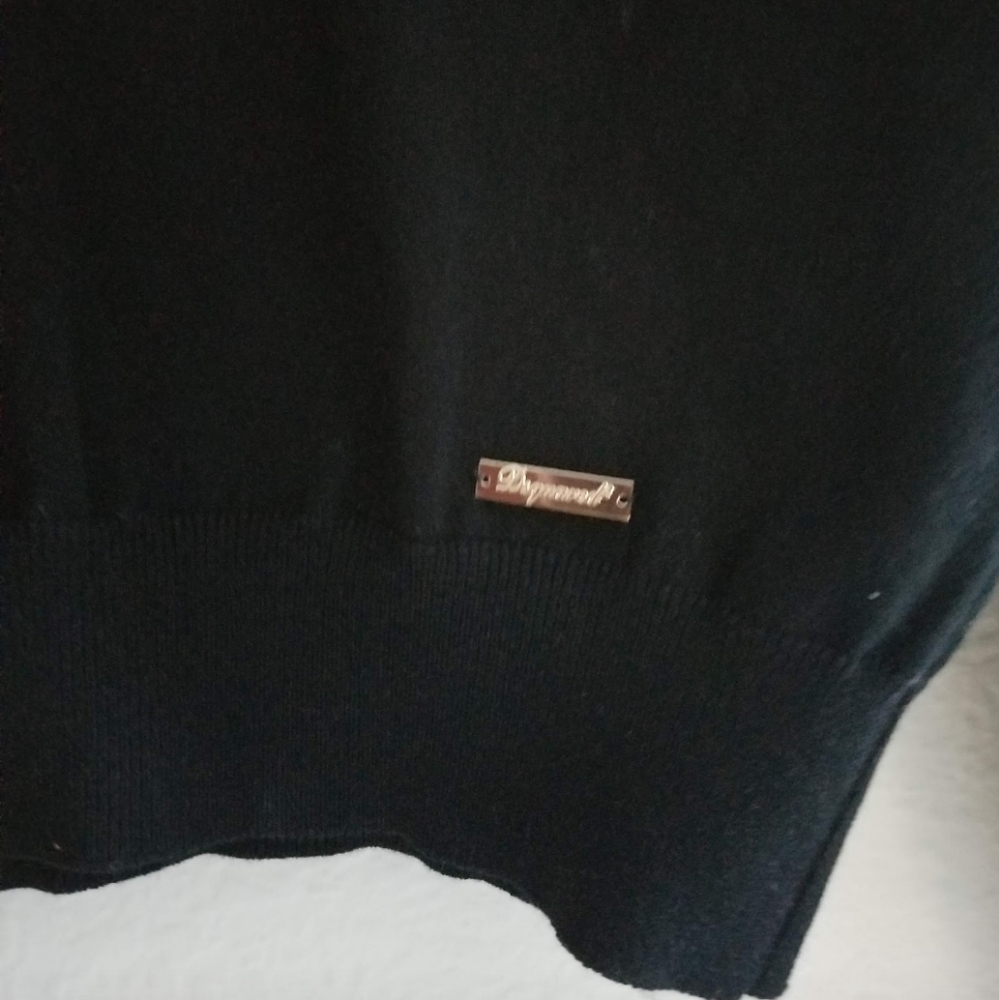 Dsquared2 Black Turtleneck Long Sleeve Pullover Sweater Size L Large - Picture 7 of 8